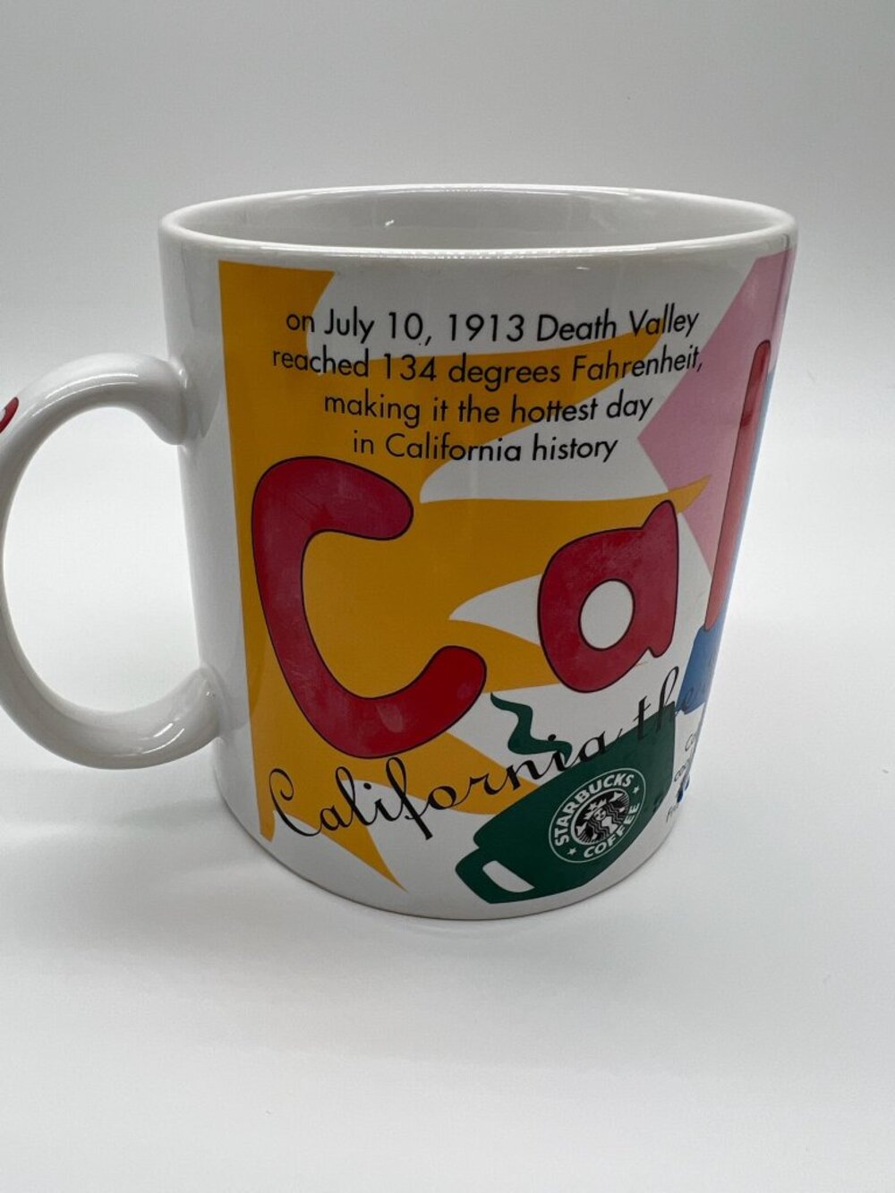 Vintage 1997 Starbucks California "States of Bean" Large 20oz Coffee Mug